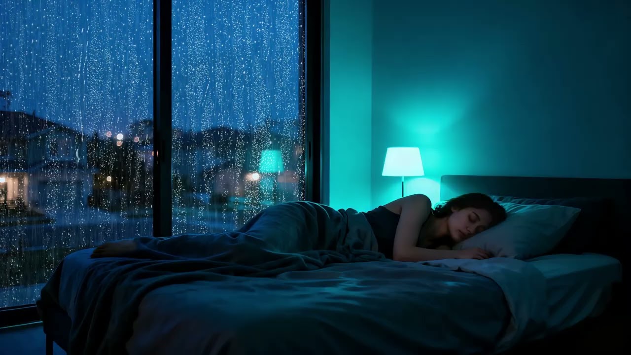 Night Rain for Sleeping 🌙 Peaceful Rain Sounds