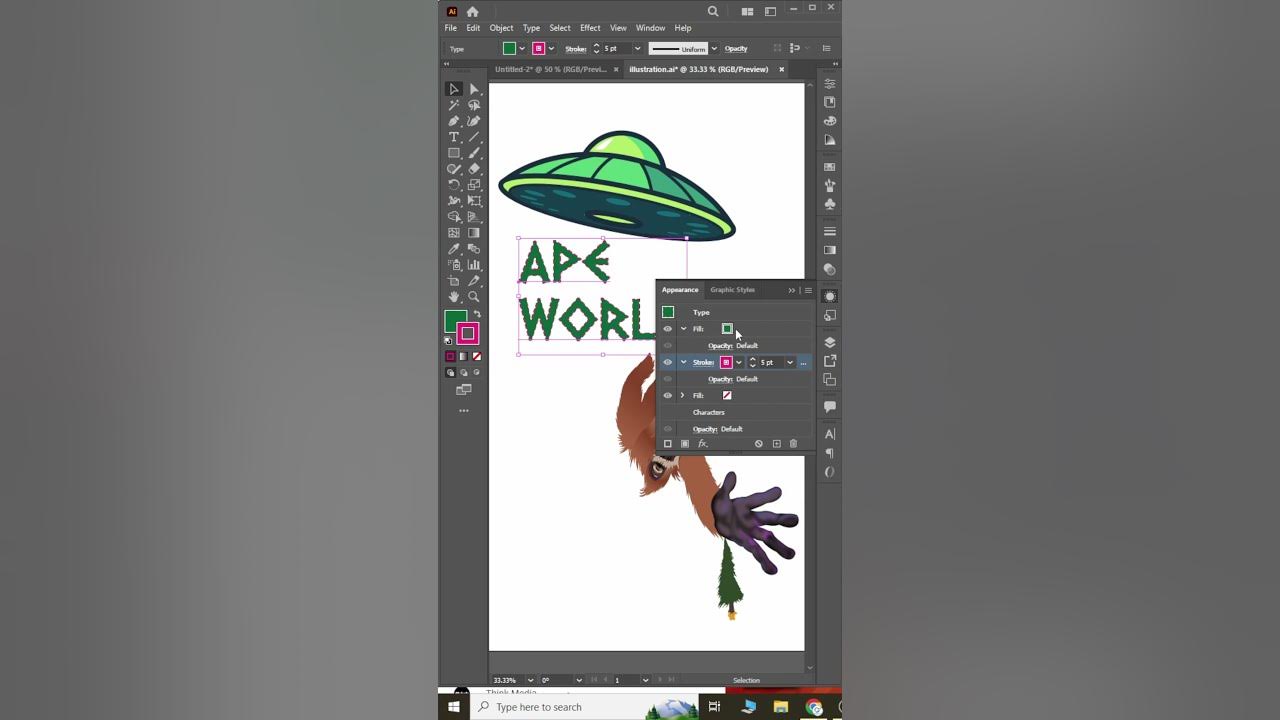 adobe illustrator appearance panel shorts shortvideo YouTube
