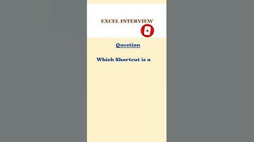 #Shorts Excel Interview Questions and Answers|Excel Questions Asked in Job Interviews