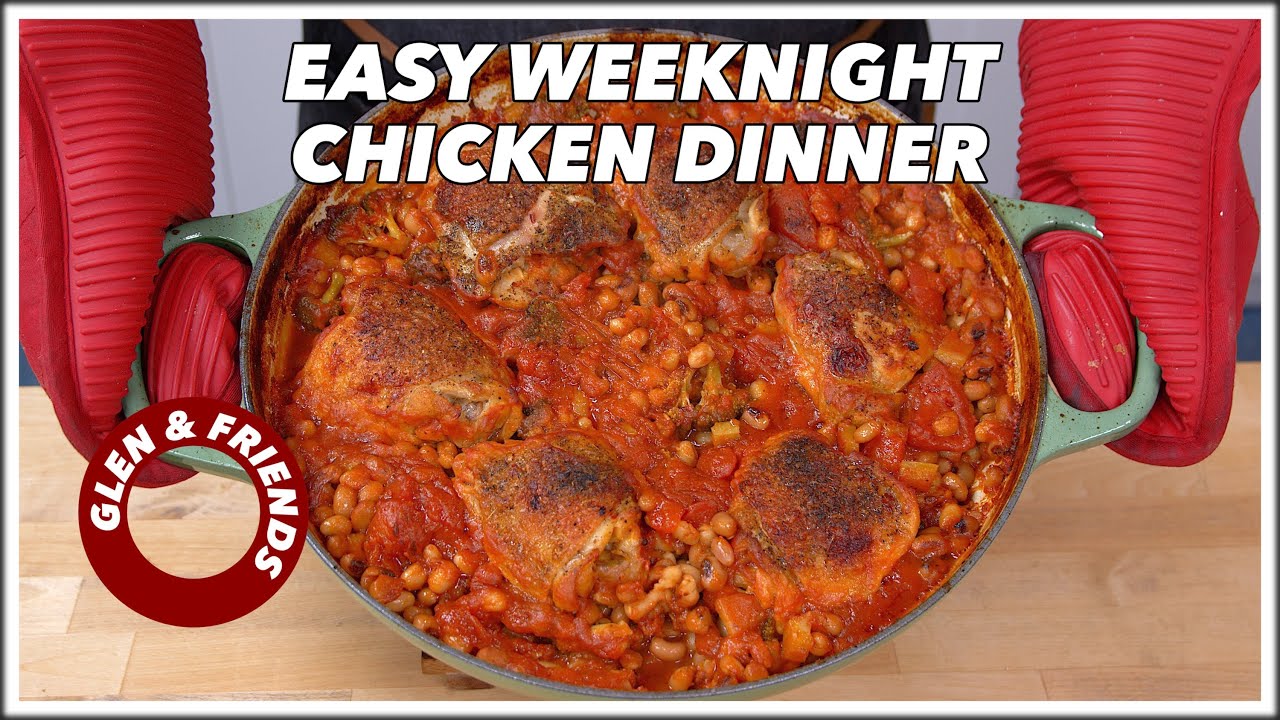 This is the ultimate Roasted Chicken Tomato Bean Stew Recipe - Glen & Friends Cooking