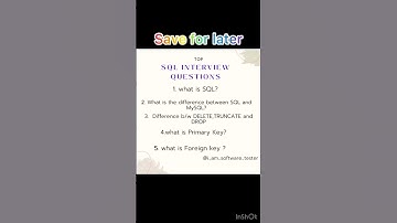 Top 10 SQL interview questions #shortsvideo #sql #interview #automationtesting #shorts #short