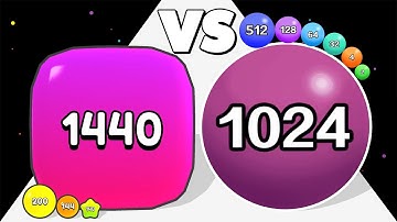 PUFF UP /vs COLORFUL JELLY 2048 ∞ ASMR Gameplay Android iOS • Number Ball Merge Math Games