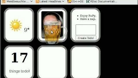 The Dashboard example from the RuPy 2009
