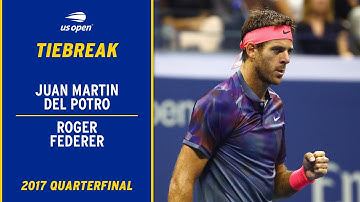 Juan Martin del Potro vs. Roger Federer Tiebreak | 2017 US Open Quarterfinal