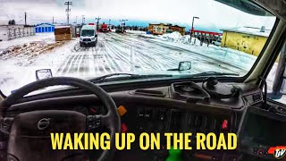 WAKING UP ON THE ROAD | My Trucking Life | Vlog #2412