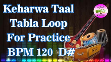 Keharwa Taal Tabla Loop For Practice | BPM 120  D# | ANHAD KIRTAN