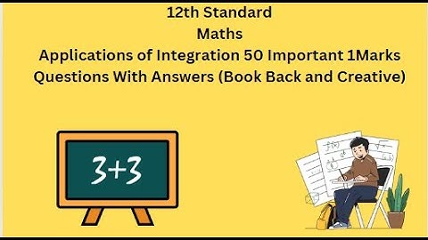 TN Class 12 Maths Applications Of Integration One Marks Question and Answers