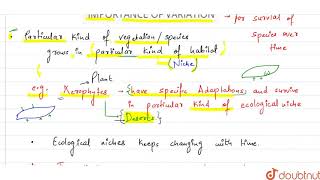 IMPORTANCE OF VARIATION