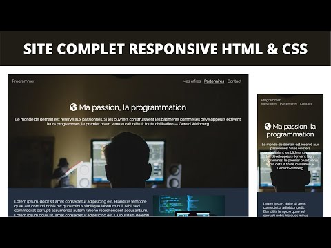 Comment Créer un Site Responsive à partir de Zéro en HTML & CSS -   Débutants