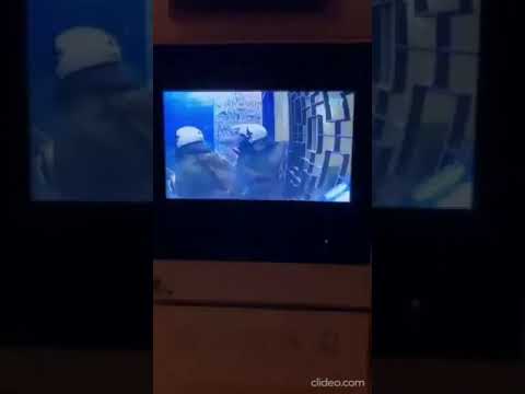 Riot cops caught on doorbell camera throwing a CS gas grenade inside a block of flats during protest