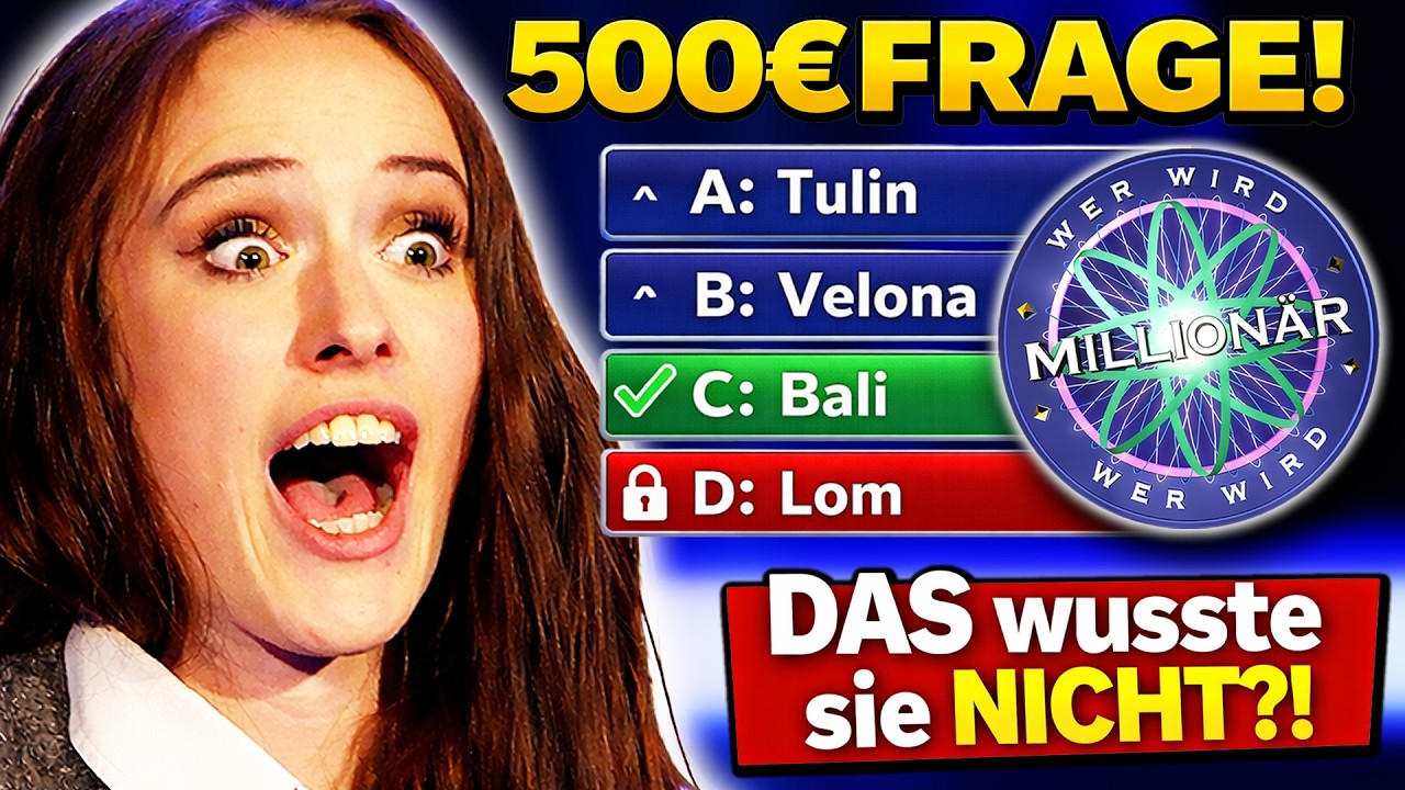 500€ DEBAKEL! ZU DUMM für WER WIRD MILLIONÄR?