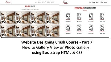 Website Design:Part-7: How to make Gallery view using HTML, CSS & Bootstrap