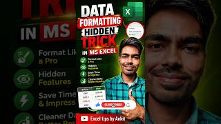 MS Excel Data Formatting Hack in 30 Seconds |⚡Excel Secret Formatting Trick You Didn't Know! 😱#excel