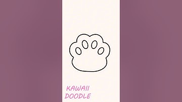 🌸HOW TO DRAW CUTE CAT PAW 🐾 🐱 ~ STEP BY STEP ~ KAWAII DOODLE