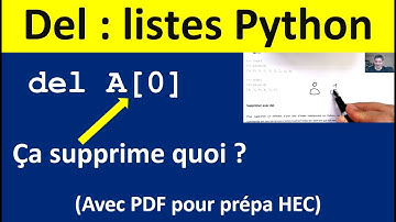 Del pour supprimer un élément dans une liste Python