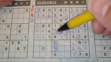 (#2900) Saturday. Three Stars Sudoku puzzle. Bonus Extra edition. 06-05-2021 Extra part 1 of 4