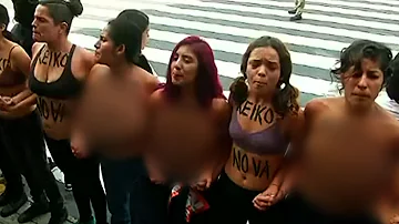 Topless Women Clash With Peruvian Police In Protest Over Abortion Laws | BOOM