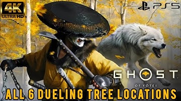 Ghost of Yotei - Takezo the Unrivalled Mythic Tale Walkthrough - All 6 Dueling Tree Locations