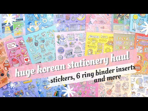 Huge Korean Stationery Haul/6 Ring Binder Journal Supplies/Creative Journaling/Ardium