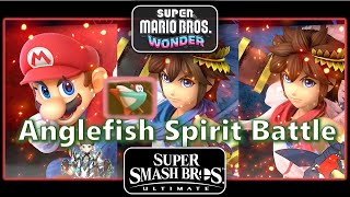 SSBU Anglefish Spirit Battle | Mario Vs Pit | Super Mario Bros. Wonder