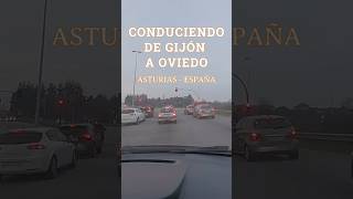 Conducimos desde Gijón hasta Oviedo entrando por la Plaza de la Cruz Roja #asturias #drivingtour