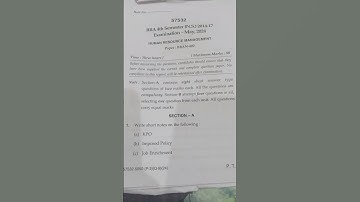 M.D.U. Rtk  B.B.A. semester May, exam 2024 Human Resources Management #exam