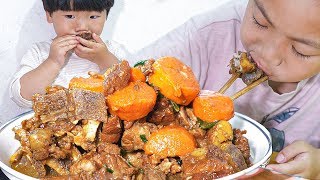 The child wants to eat ribs, bought 60 yuan, too delicious