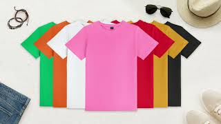 TOPTIE Men&#39;s Heavy Cotton Crewneck T-Shirt, Breathable Short Sleeve Tee