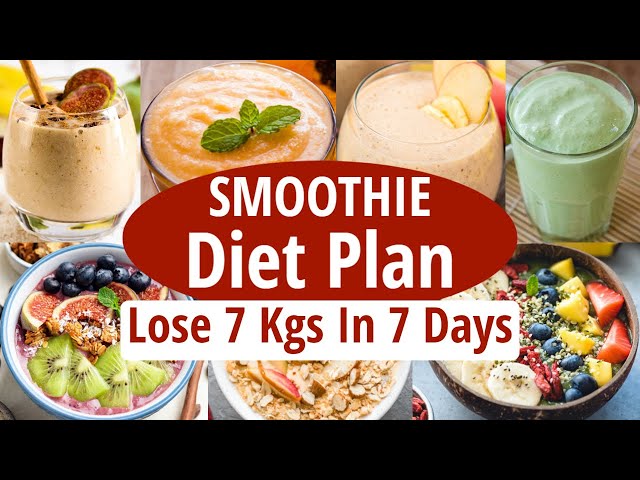 Detox Smoothie Diet Plan For Fast Weight Loss | Lose 7 Kgs In 7 Days | How  To Lose Weight Fast - Youtube