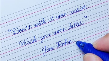 How to write in cursive | Quotes in cursive writing | Cursive handwriting practice | Calligraphy EP1