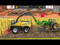 Chaff Harvesting &amp; Unloading On Factory In Fs18 | Fs18 Multiplayer Gameplay | Timelapse 
