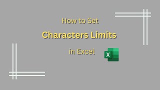 How To Set Characters Limits In Excel  Data Validation Method