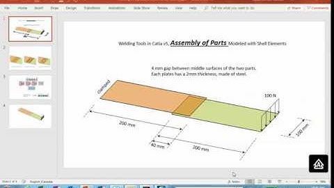 FEA, Welding Assembly, Shell Element, Catia, Video 1 of 6, Nader G. Zamani