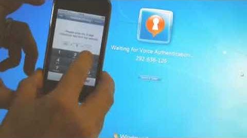 Using voice biometrics to login to the Windows