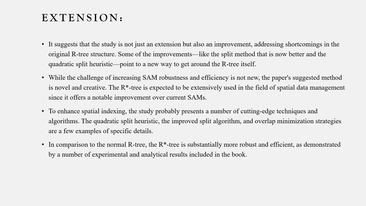 project title-R *tree an efficient and robust access method for point and rectangles