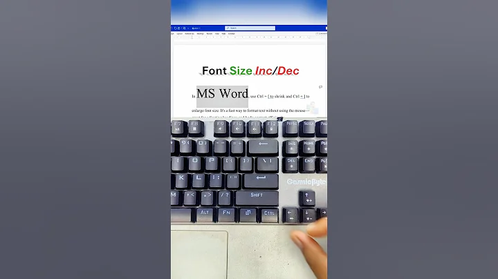 Change Font Size in MS Word WITHOUT Your Mouse – It’s Genius! #tricks #shortcut #Keyboard