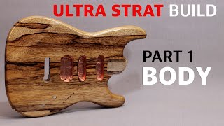 Ultra Stratocaster Build - Part 1 of 3 (Full Black Limba Body Build)