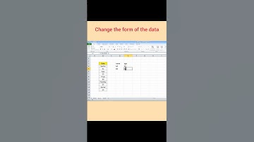 Change the Form of the Data in Excel | #shorts #excel #excelshorts #exceltricks