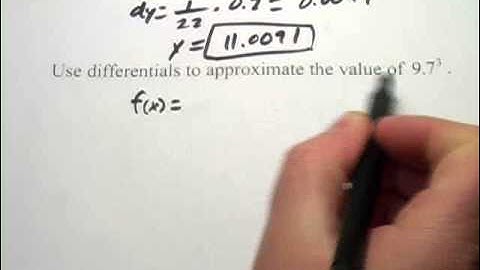 Calculus: Approximating Values of Functions with Differentials