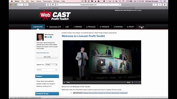 Quick Start Video   Navigating the Webcast Profit Toolkit