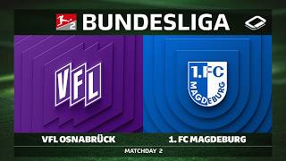 VfL Osnabrück prieš 1. FC Magdeburg | 2-oji rungtynių diena - Bundesliga 2 2026/27