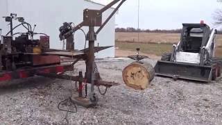 log splitter with winch mounted lift