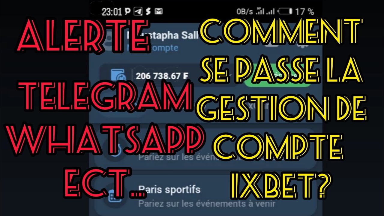 La gestion de compte 1xbet sur telegram, WhatsApp et Facebook comment ça marche ? (Première partie) - YouTube