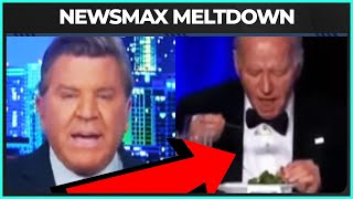 Newsmax Host’s Unhinged Reaction To Biden Eating A Salad