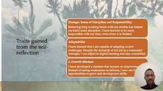 A presentation on Self Evaluation, Professional Development Plan and Topic Summary