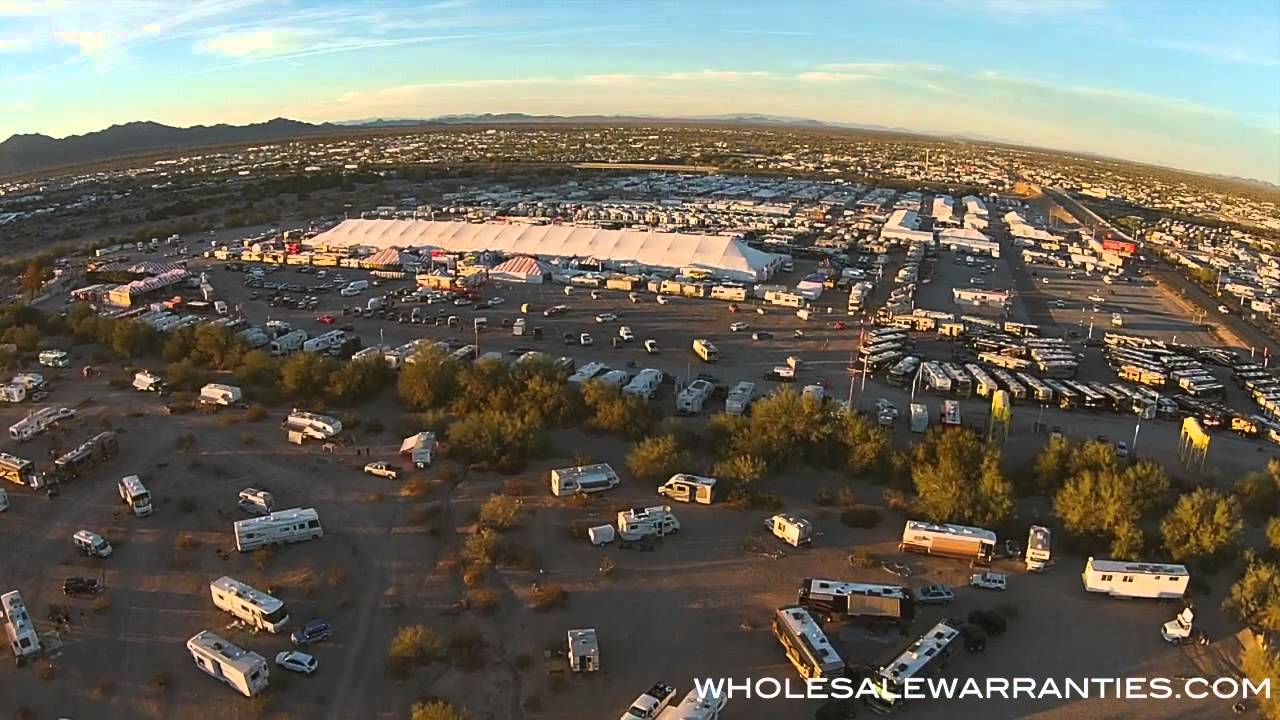 Where can someone find information for upcoming Quartzsite RV shows?