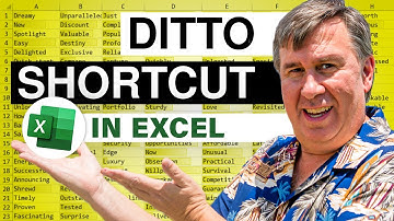 Excel Copy Shortcut: Ditto Cell Above - Episode 2145