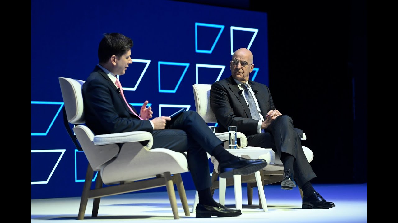 Συζήτηση Ν. Δένδια με τον δημοσιογράφο Απόστολο Μαγγηριάδη | Συνέδριο SAP