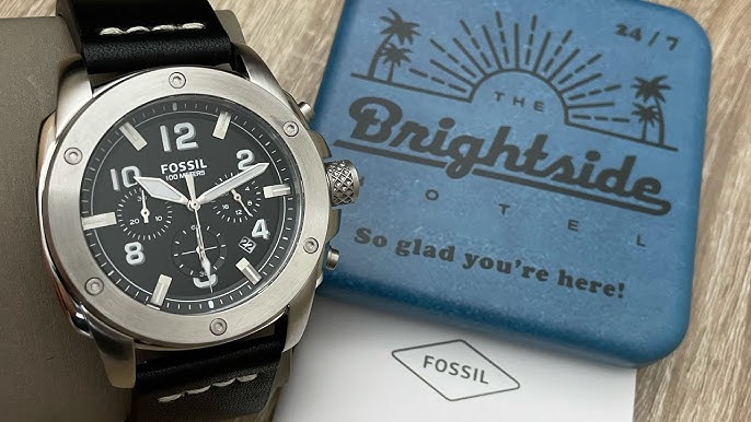 WATCH FOR BLACK MEN CHRONOGRAPH FS5921 UNBOXING - FOSSIL 42MM - LEATHER YouTube MACHINE ECO