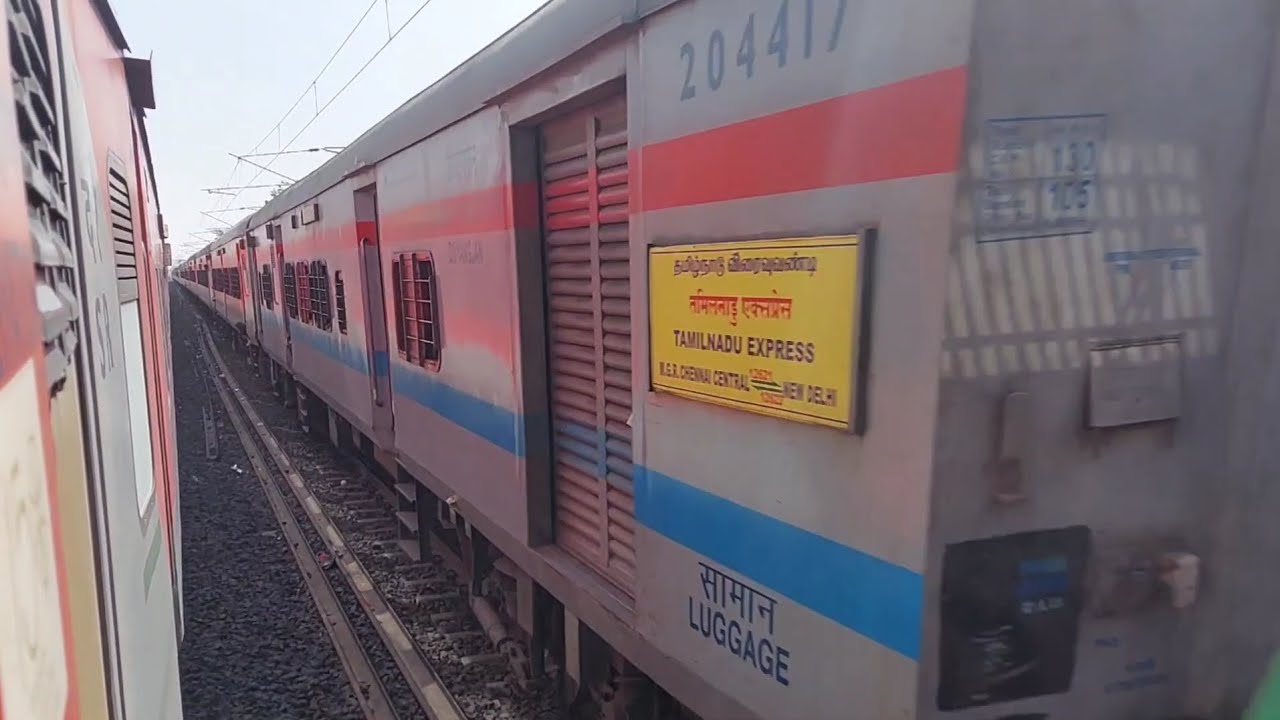 Train No. 12621 Tamilnadu Express with Erode WAP7 37174 YouTube